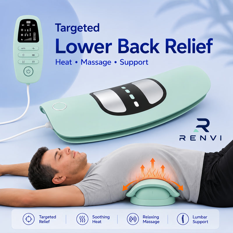RENVI Lumbar Massager With Red Light Heat Therapy
