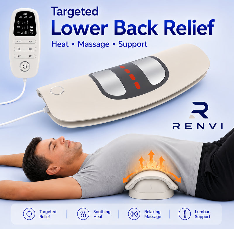 RENVI Lumbar Massager With Red Light Heat Therapy
