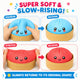 Squishy toy with smiley face returning to original shape after being stretched and squeezed.