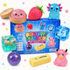 Squishy Fun Box with various squishy toys on a white background