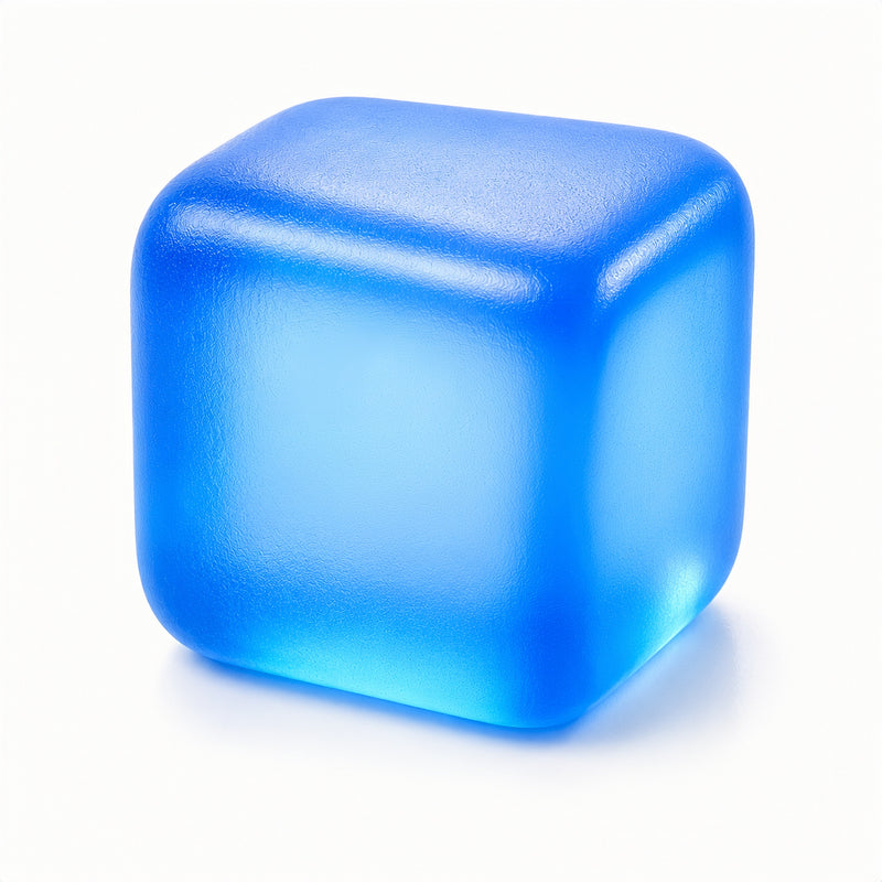Blue cube on a white background